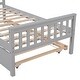 preview thumbnail 10 of 8, Twin Platform Bed Frame with Trundle, Headboard and Footboard