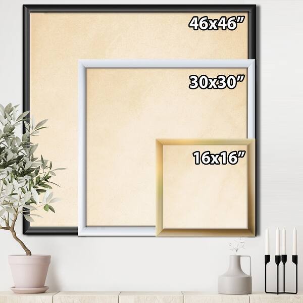 Designart Joy Geometric Simple Mid Century Modern Premium Framed Art Print Overstock 30232952