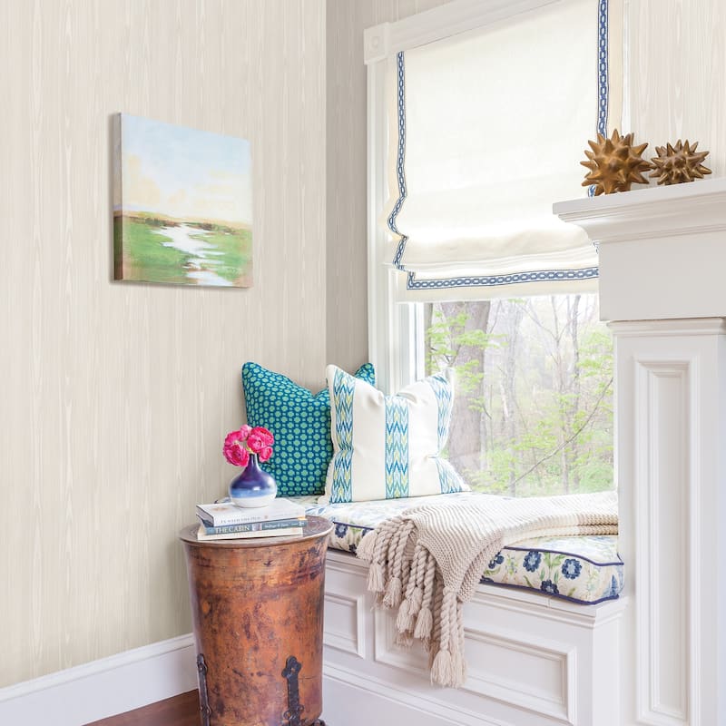 A-Street Prints Illusion Beige Faux Wood Wallpaper