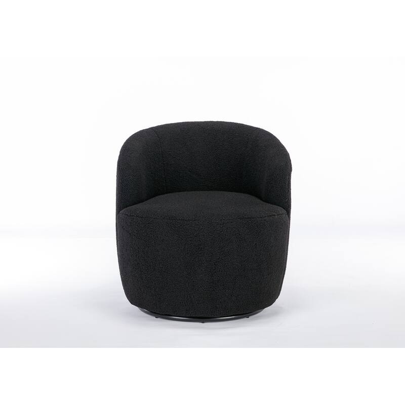 Teddy Fabric Swivel Accent Armchair Barrel Chair
