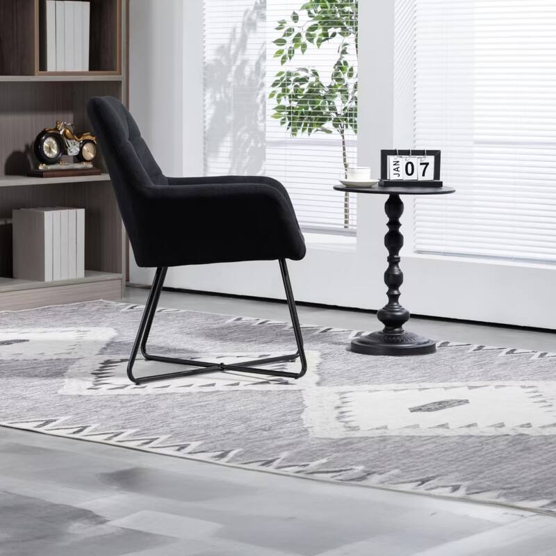 Upholstered Office/Home Chair with Metal Legs