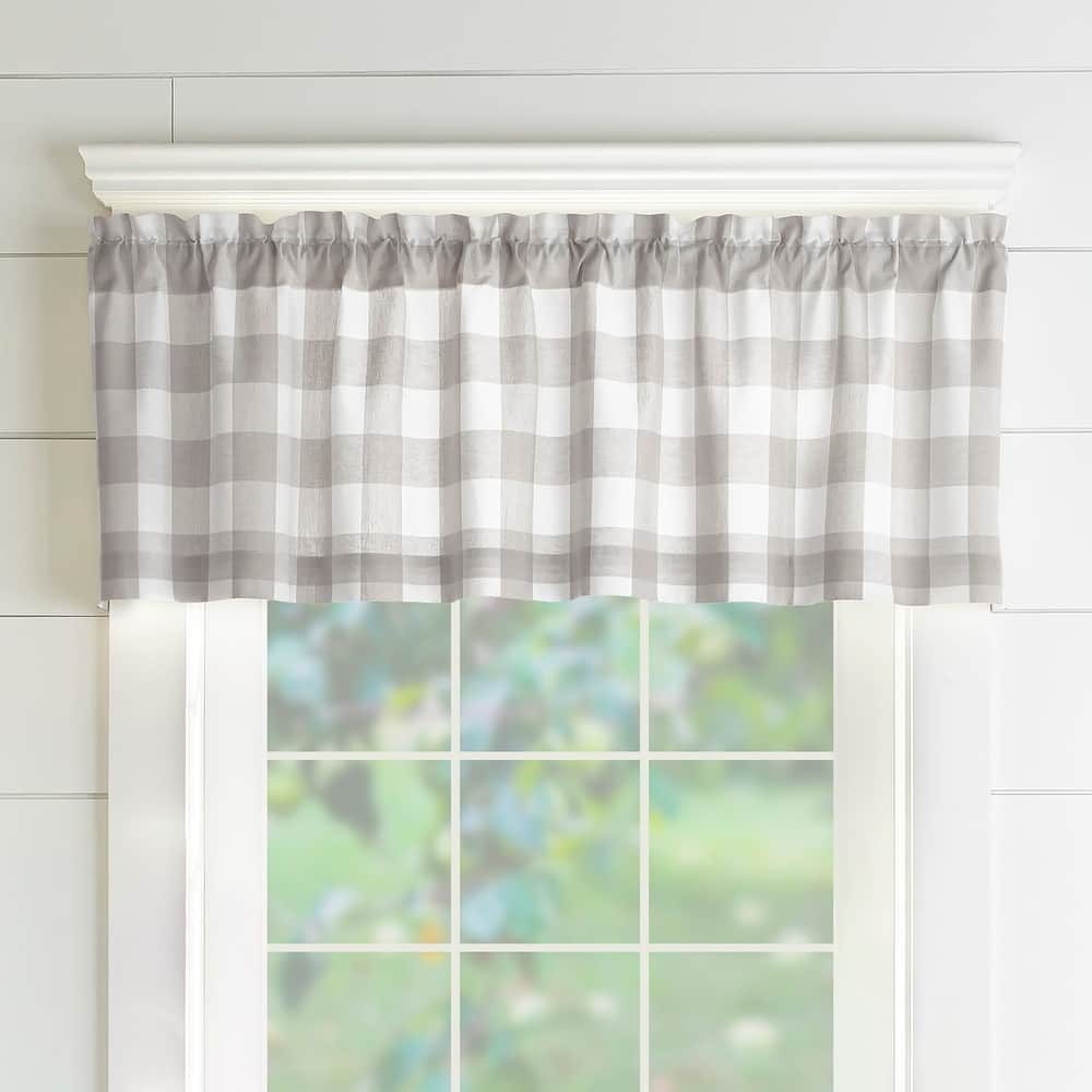The Gray Barn Emily Gulch Buffalo Check Kitchen Curtain Valance - 60" W x15" L