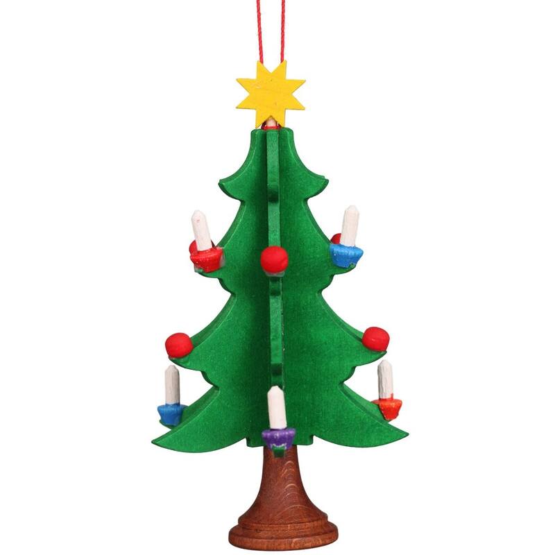 4" Red and Green Christian Ulbricht Christmas Tree Ornament Decoration