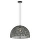 preview thumbnail 17 of 29, Jigu 1-Light Bohemian Modern Woven Rattan/Iron LED Pendant, by JONATHAN Y