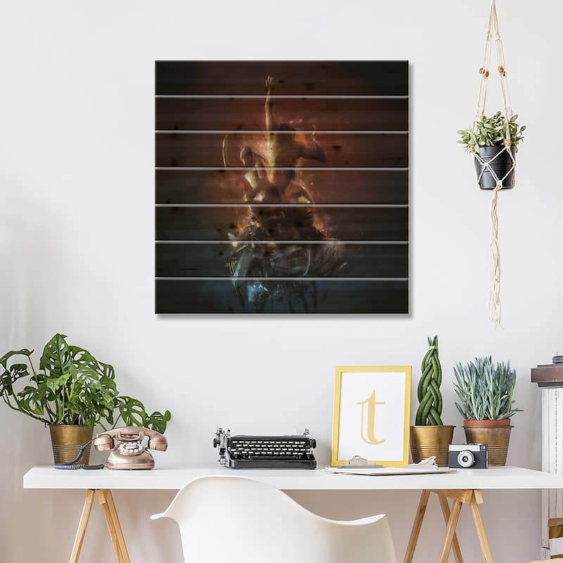 Hell Are The Others Print On Wood by Mario Sanchez Nevado - Multi-Color