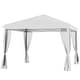preview thumbnail 2 of 6, Cream-White Pop-Up Steel Canopy Party Tent - 116.5" L x 116.5" W x 104.25" H