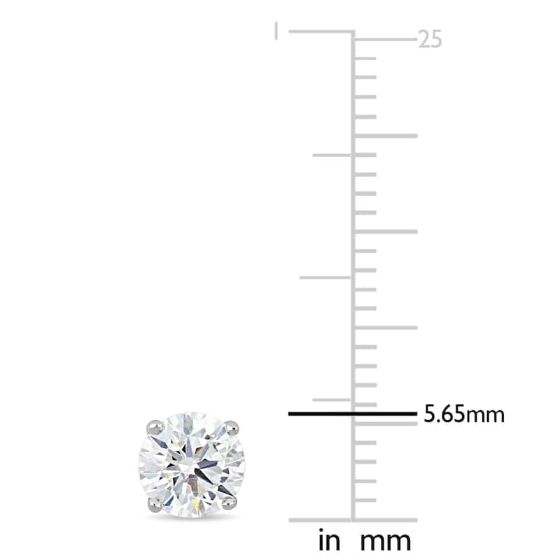 Miadora 1 2/5ct TDW Certified Diamond Solitaire Stud Earrings in 14k White Gold