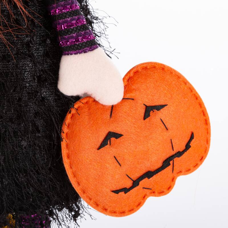 Set of 2 Lighted Whimsical Halloween Gnomes with Flexible Legs
