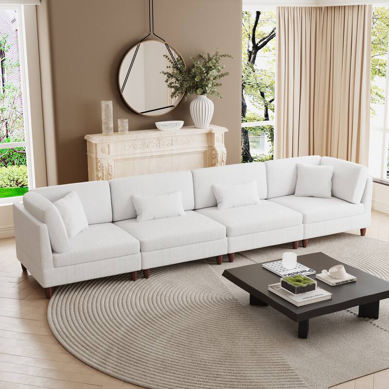 Multi-Combination Couch Modular Corduroy Sectional Sofa
