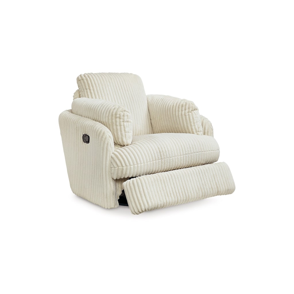 Rikki Swivel Glider Manual Recliner Chair, Ivory Corduroy, 2 Pillows