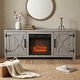 preview thumbnail 28 of 53, 58-Inch Farmhouse Electric Fireplace TV Stand with Storage Cabinets and Adjustable Shelves