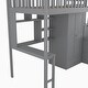 preview thumbnail 11 of 29, Twin Size Wood Loft Bed with Bookshelf, Drawers, Desk and Wardrobe