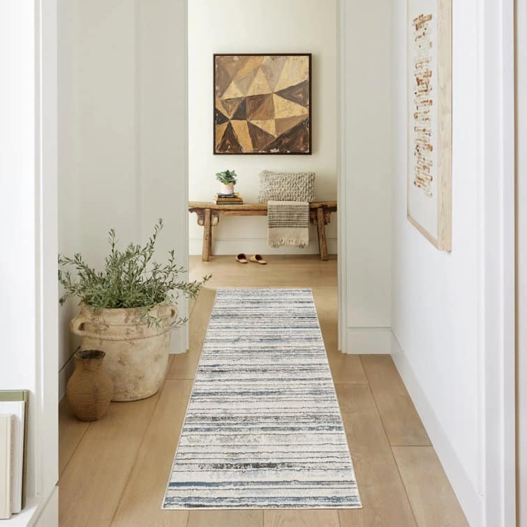 Modern Minimalist Striped Area Rug
