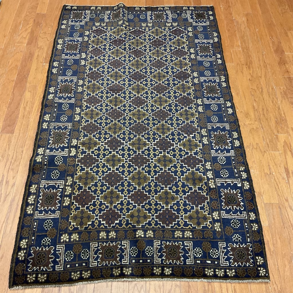 HERAT ORIENTAL Handmade Bokhara Wool Rug - 4'4" x 6'7"