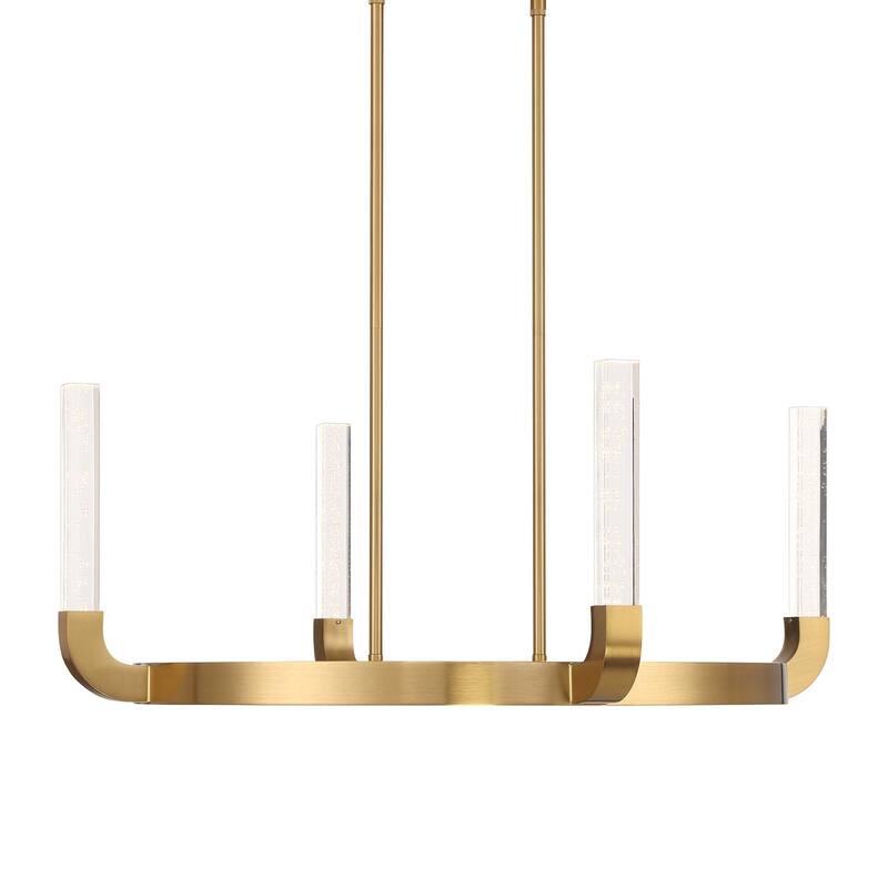 Savoy House 1-2508-4 Del Mar 4 Light 30" Wide LED Ring Chandelier - Warm Brass