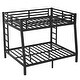 preview thumbnail 5 of 9, Full XL over Queen Size Metal Bunk Bed with Space-Saving Design and Ladder for Teens