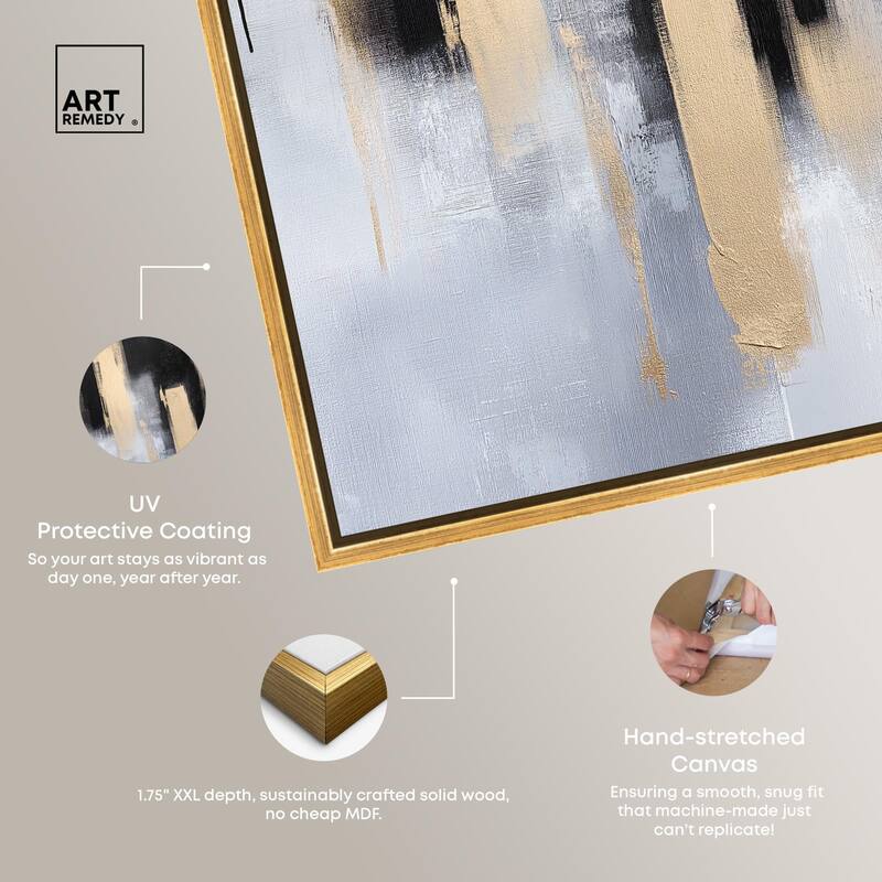 Onyx and Aureolin II Canvas by Art Remedy