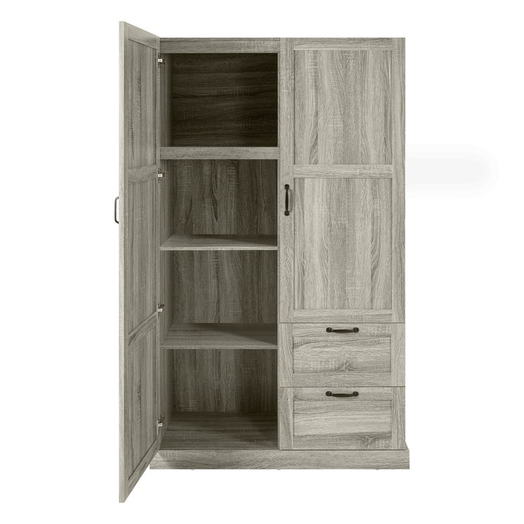 40" Extra-Wide Storage Cabinet, 71" Tall Pantry with Shelves & Drawers
