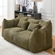 preview thumbnail 41 of 98, Modern Cute Chenille Upholstered Loveseat with High Resilience Foam Green