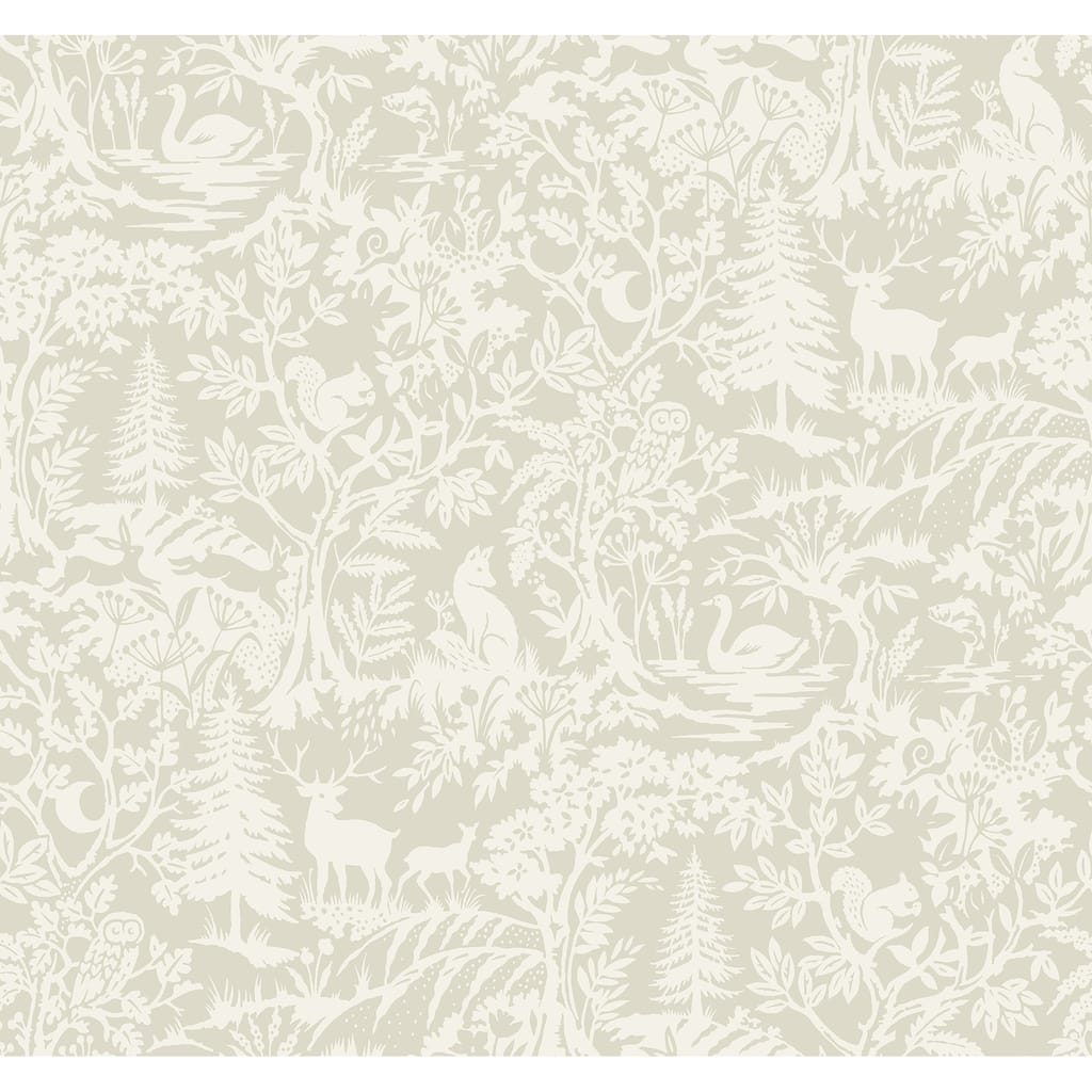 Chesapeake Alrick Taupe Forest Venture Wallpaper