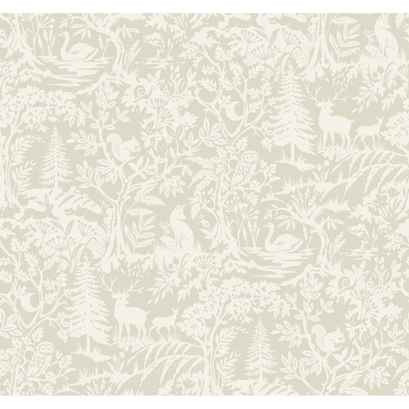 Chesapeake Alrick Taupe Forest Venture Wallpaper