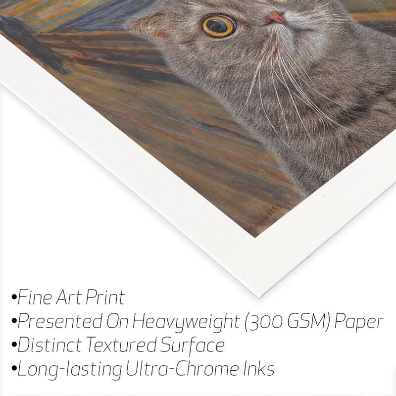 Cat Scream I Fine Art Paper Print by Artelele - Multi