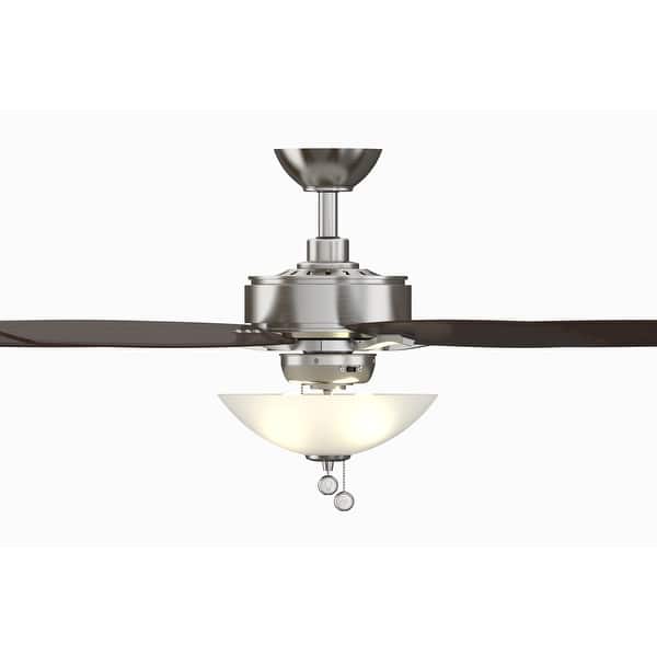 Fanimation Aire Deluxe 52 Inch Ceiling Fan Brushed Nickel With Led Bowl Light Kit Overstock 15646072