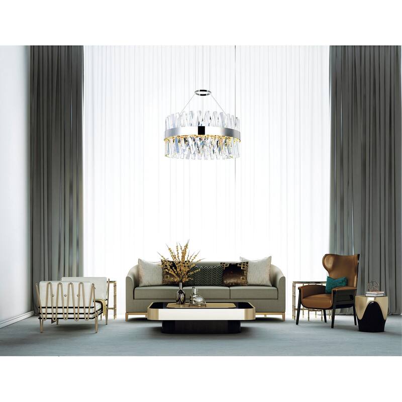 Glace Integrated LED 24in Chrome Chandelier