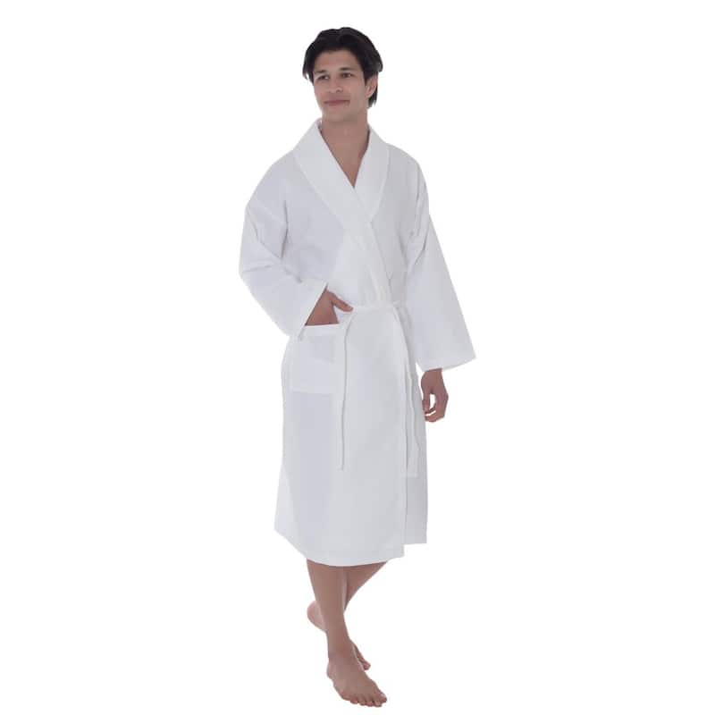 Ozan Premium Home Waffle Collection 100% Turkish Cotton Unisex Bathrobes