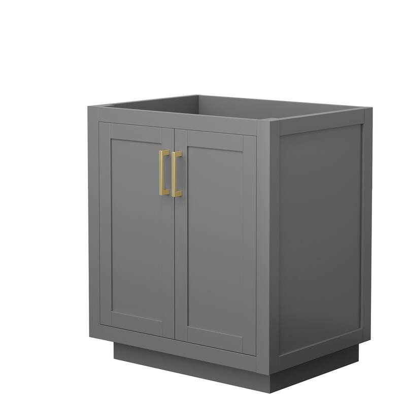 Wyndham Collection WCF2929-30S-CX-MXX Miranda 30" Single Free Standing - Dark Gray / Brushed Gold Hardware