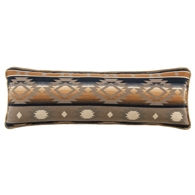 Paseo Road by HiEnd Accents Taos Wool Blend Southwestern Aztec Lumbar Pillow, 14"x42"