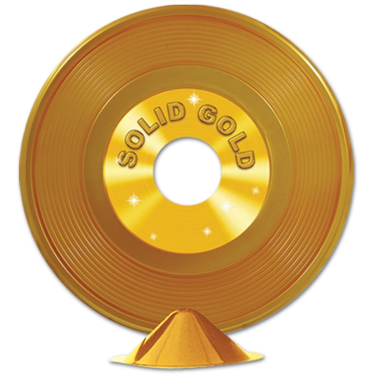 Shop Club Pack Of 12 Gold 50 S Rock And Roll Plastic Record