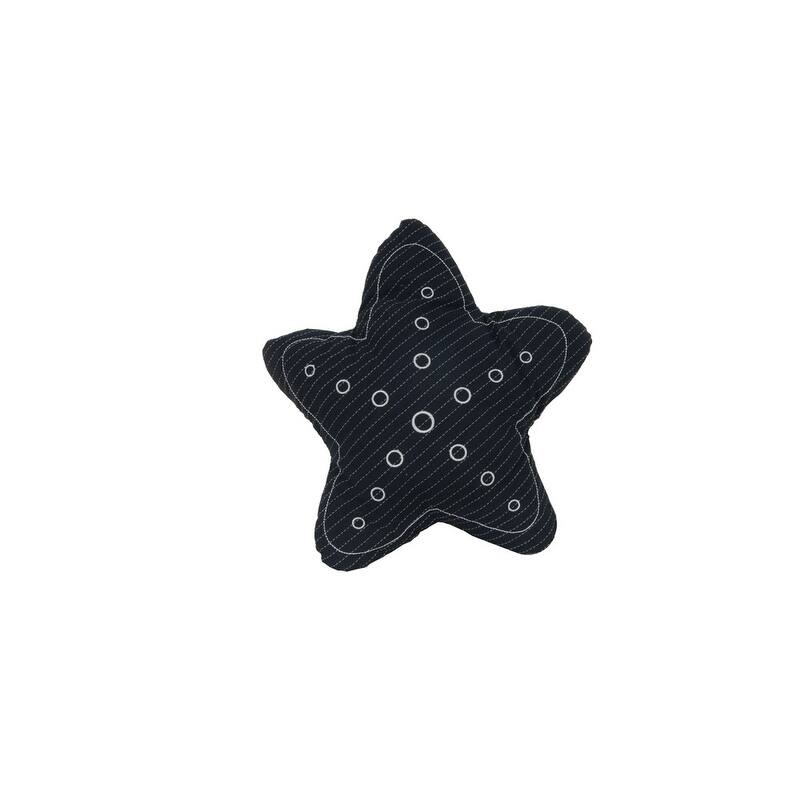 Set of Two 12" X 12" Blue and White Star Starfish Coastal Throw Pillow