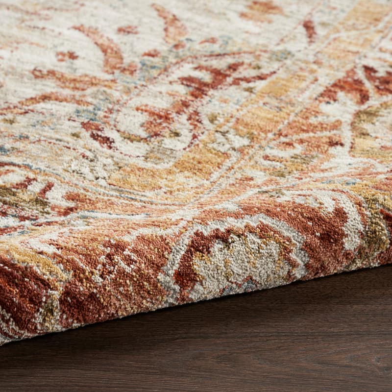 Nourison Petra Traditional Persian Medallion Border Area Rug