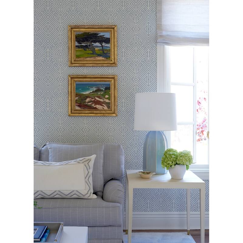 A-Street Prints Lyon Blue Geometric Key Wallpaper