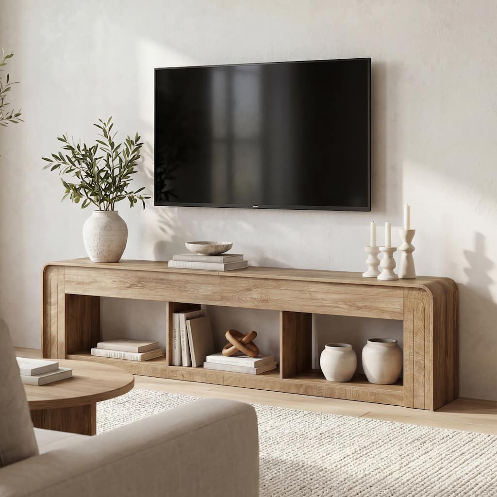 86.6" TV Stand for TVs Up to 85 Inch, Oversized TV Console Entertainment Center