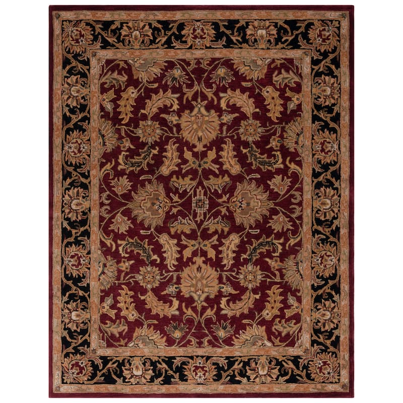 SAFAVIEH Handmade Heritage Lion Traditional Oriental Wool Rug - 12' x 18' - Red/Black
