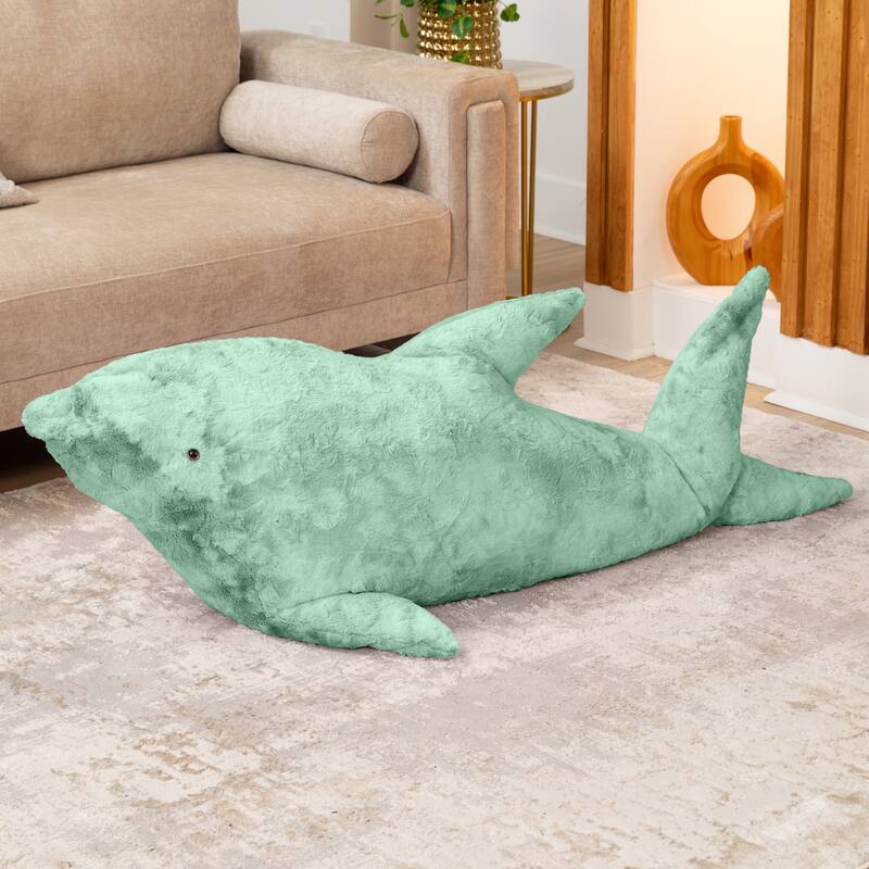 Raven-Symoné Finn the Shark Sea Buddy Large Kids Stuffed Animal Bean Bag and Pouf