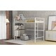 preview thumbnail 13 of 25, Twin Metal Loft Bed with Desk, Ladder and Guardrails