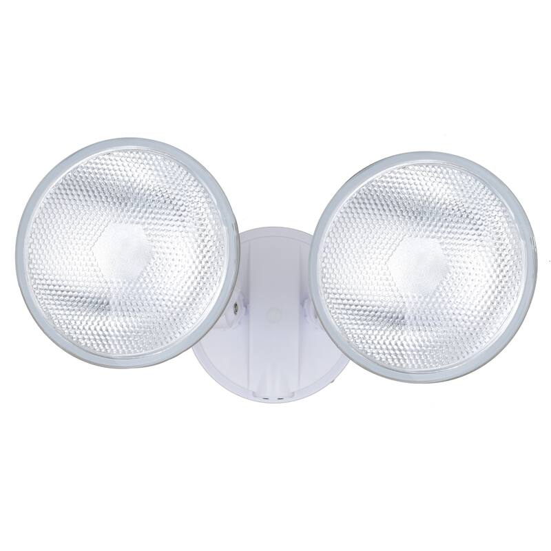 2 Light Outdoor Security Flood Light with Adjustable Heads - Switch Controlled