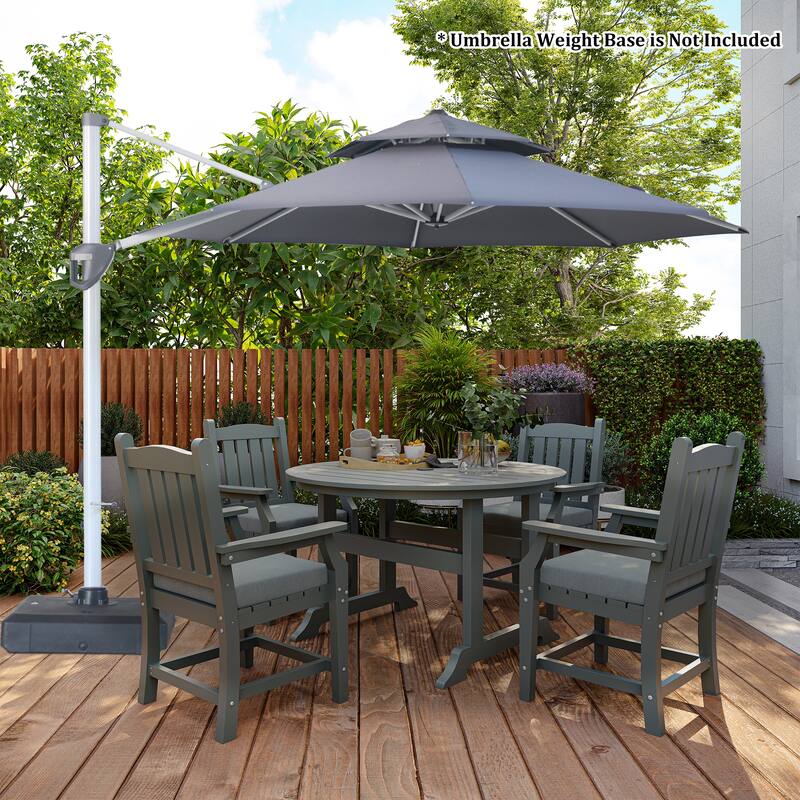 Clihome 11ft Patio Cantilever Octagonal Outdoor Umbrella With Umbrella Cover