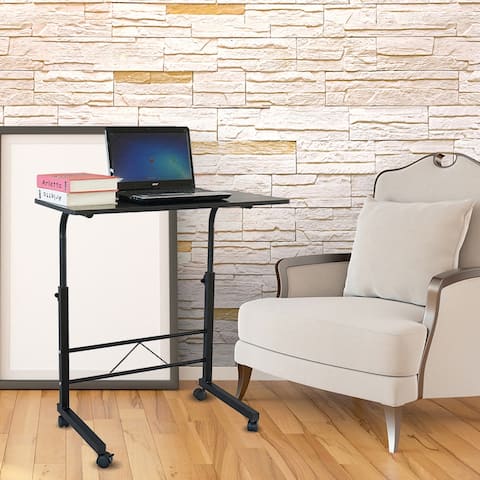Removable Chipboard & Steel Side Table Black