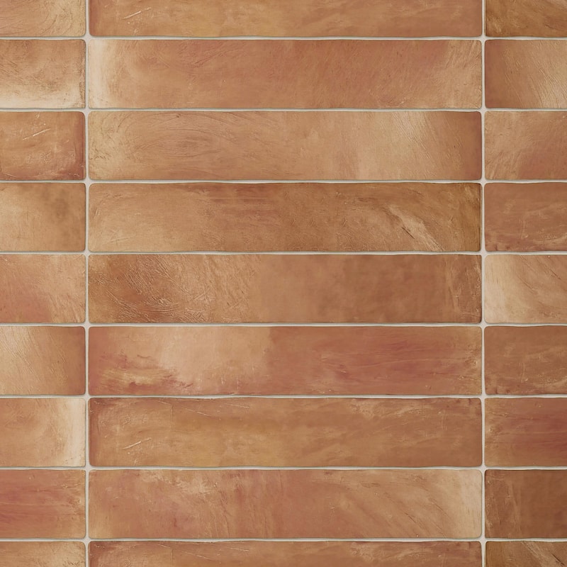 Merola Tile Sentier Brique des Ocres 2-3/8" x 14-1/2" Porcelain Floor and Wall Tile