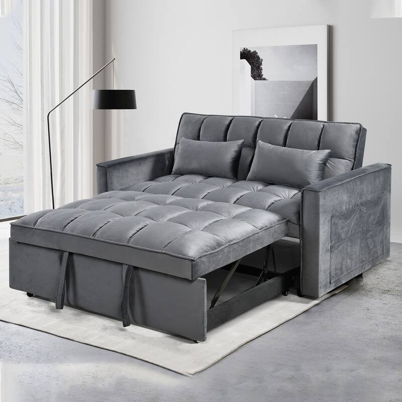 Pull-out Sofa Bed, 3-in-1 Convertible Futon Sofa Bed