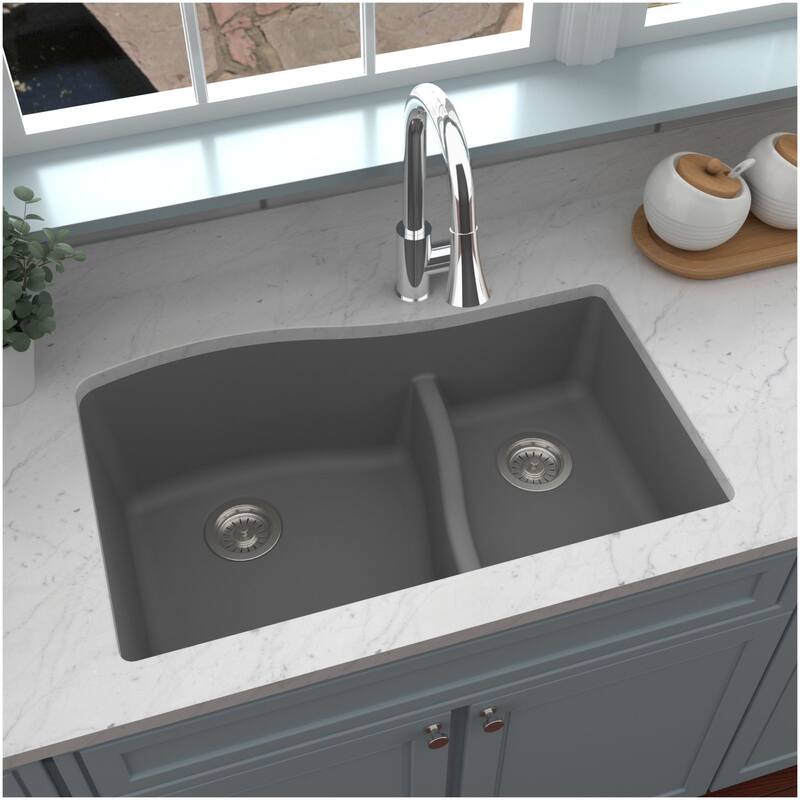 Karran USA QU-630 Quartz QU 32" Undermount Double Basin Quartz
