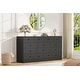 preview thumbnail 1 of 4, Dresser for Bedroom,12 Drawer Dressers & Chests of Drawers, Wood Storage Drawer Dresser with Power Outlet Black