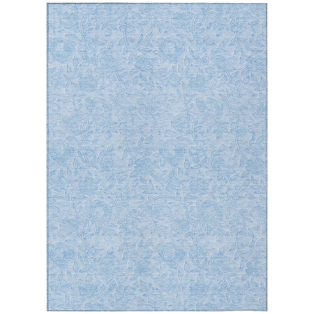 HomeRoots Floral Transitional Rectangle Outdoor Rug