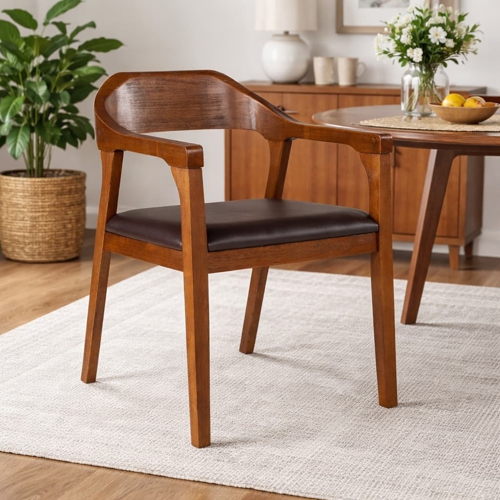 Rasmus Rubberwood Dining Armchairs
