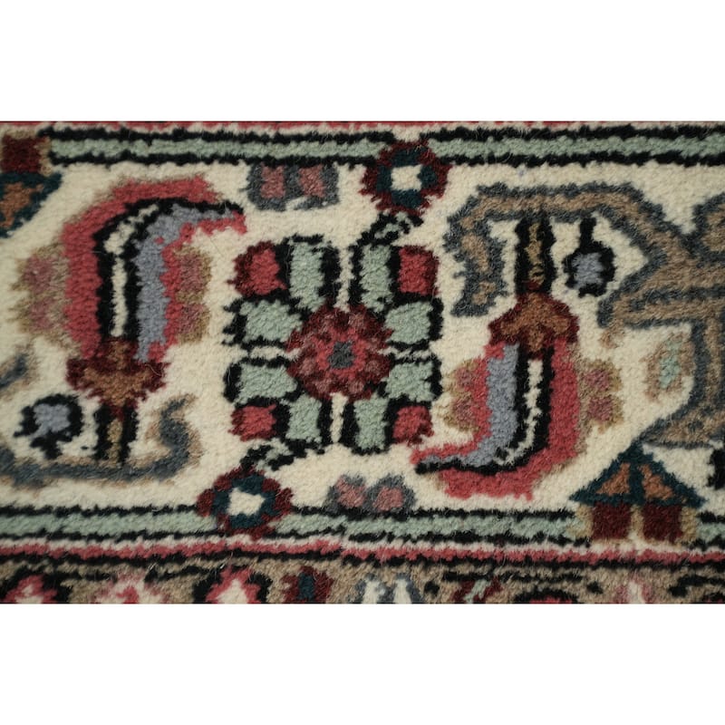 Hand Knotted Oriental 100% Wool Carpet Traditional Geometric Black Bidjar Area Rug - 17' 10'' X 12' 1''