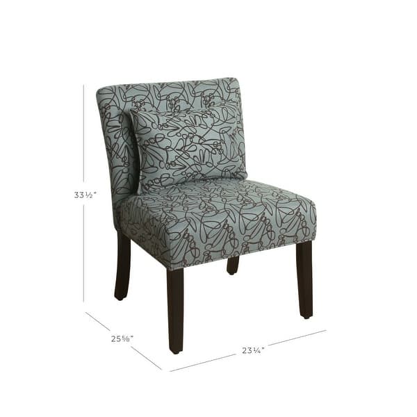 dimension image slide 11 of 10, Porch & Den Alsea Accent Chair with Pillow